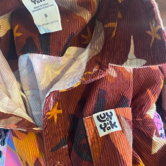 LUCY and YAK maroon corduroy CELESTIAL Eddie jumpsuit SMALL - Picture 5 of 5